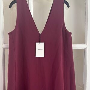 Theory Deep Burgundy Backless Dress
